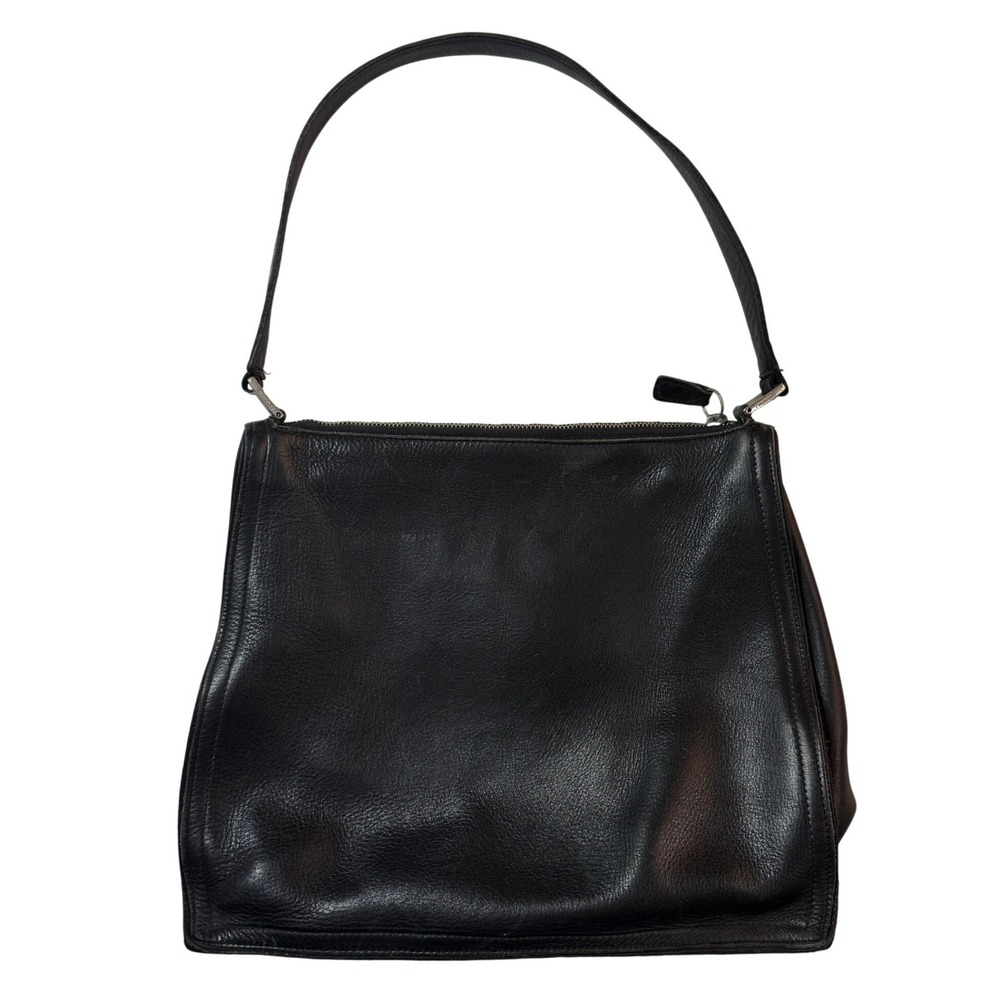 Coach‎ Shoulder Bag Black Glove Tanned Leather 0181-318 USA 90s Minimalist